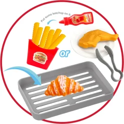 Airfryer til legekøkken med legemad og tilbehør - 15 dele