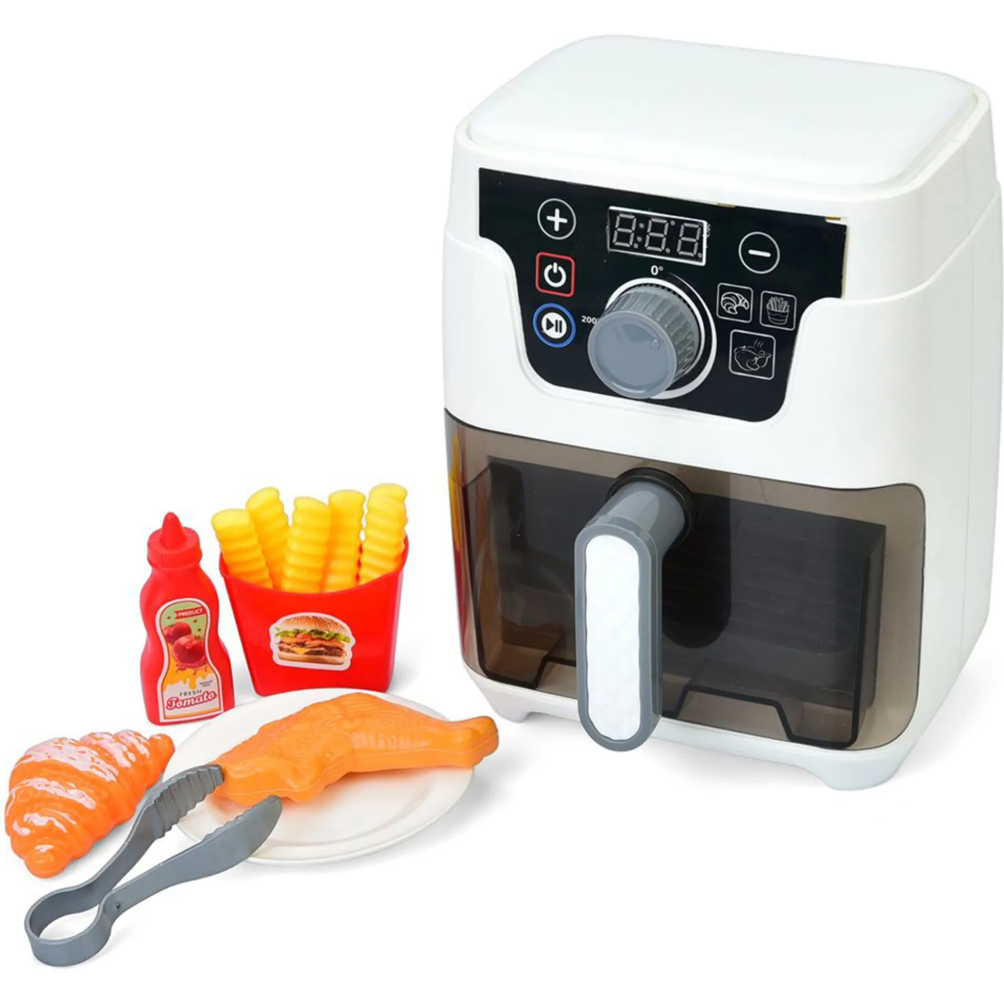 Airfryer til legekøkken med legemad og tilbehør - 15 dele