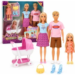 Anlily dukke familiesæt - 8 dele