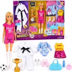 Anlily dukke med 4 sæt sportstøj - 13 accessories