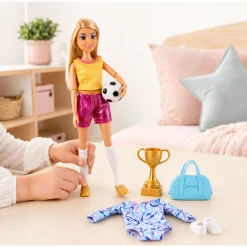 Anlily dukke med 4 sæt sportstøj - 13 accessories