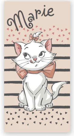 Aristocat Marie håndklæde - 70x140 cm - 100% bomuld - Blødt badehåndklæde med Marie fra Aristocat
