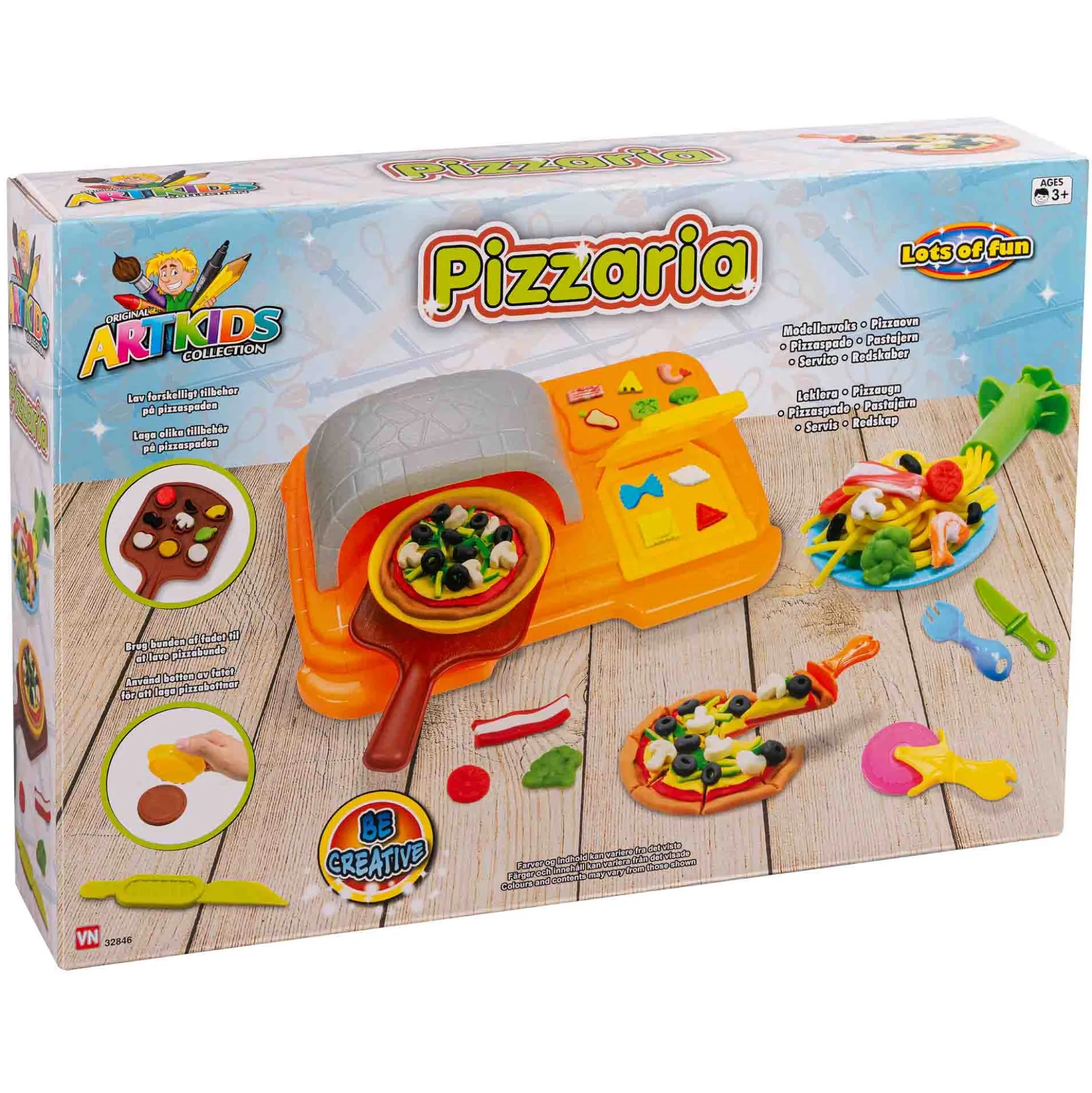 ARTKIDS Pizzeria Modellervokssæt - Kreativ Pizza Leg for Børn