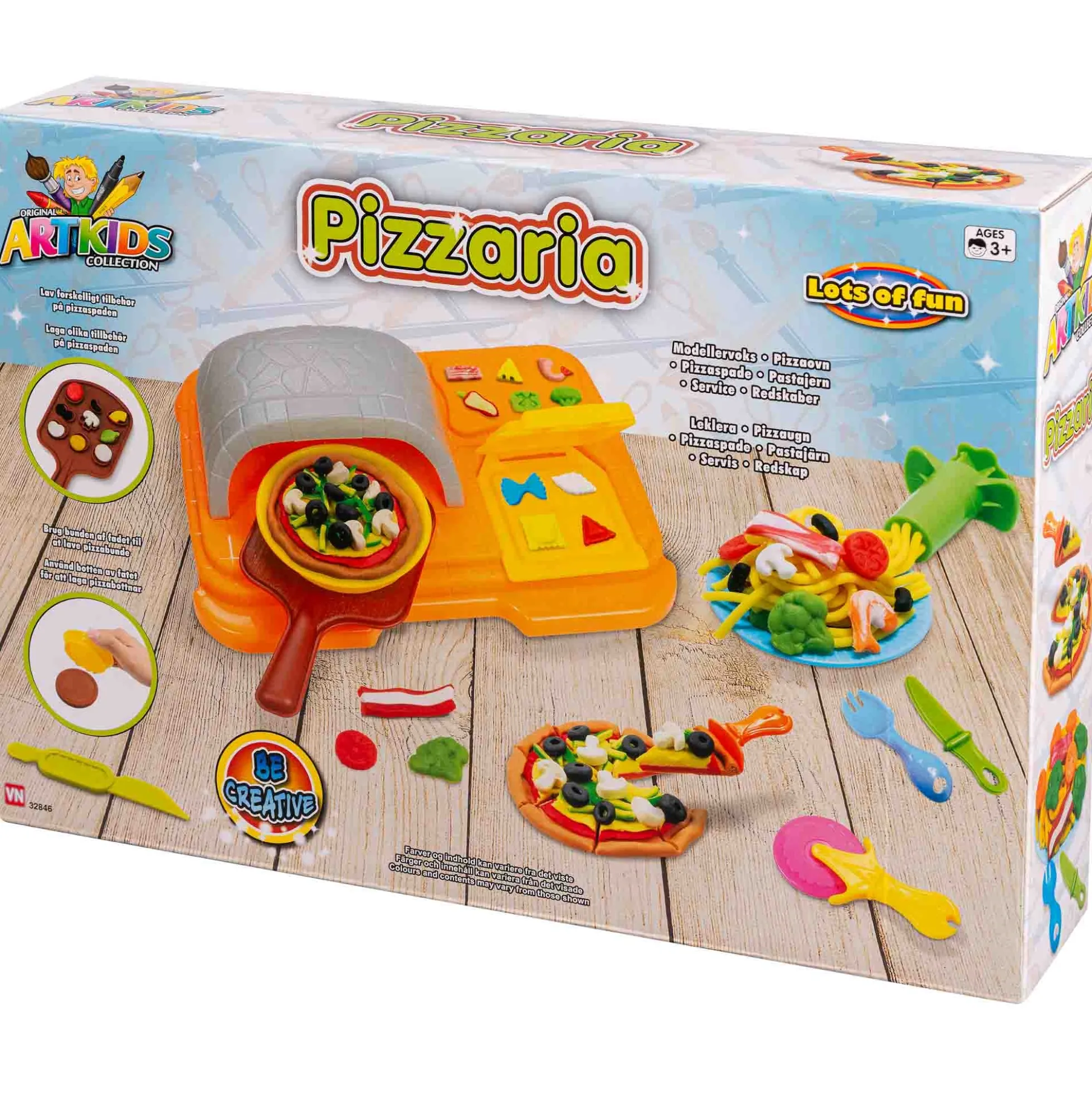 ARTKIDS Pizzeria Modellervokssæt - Kreativ Pizza Leg for Børn