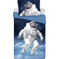 Astronaut sengetøj - 100% bomuld - Børnesengetøj 140x200 cm