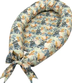 Babynest - Müsli - By green cotton - 75x40 cm - Fern buttercream - Blomster motiv