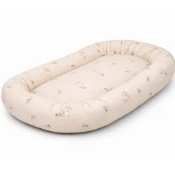 Babynest - 86x46x14,5 cm - Sandfarvet med kaniner