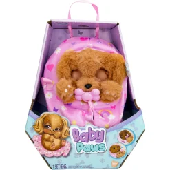 Baby Paws interaktiv bamse - Brund hund - 24 cm
