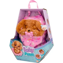Baby Paws interaktiv bamse - Brund hund - 24 cm