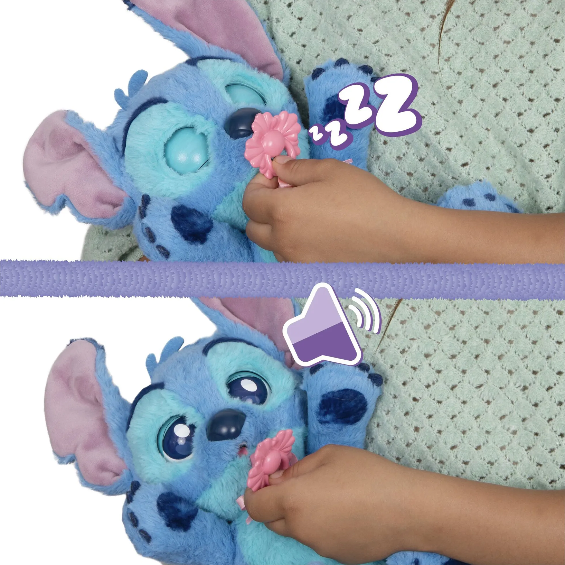 Baby Paws Stitch interaktiv bamse - 24 cm