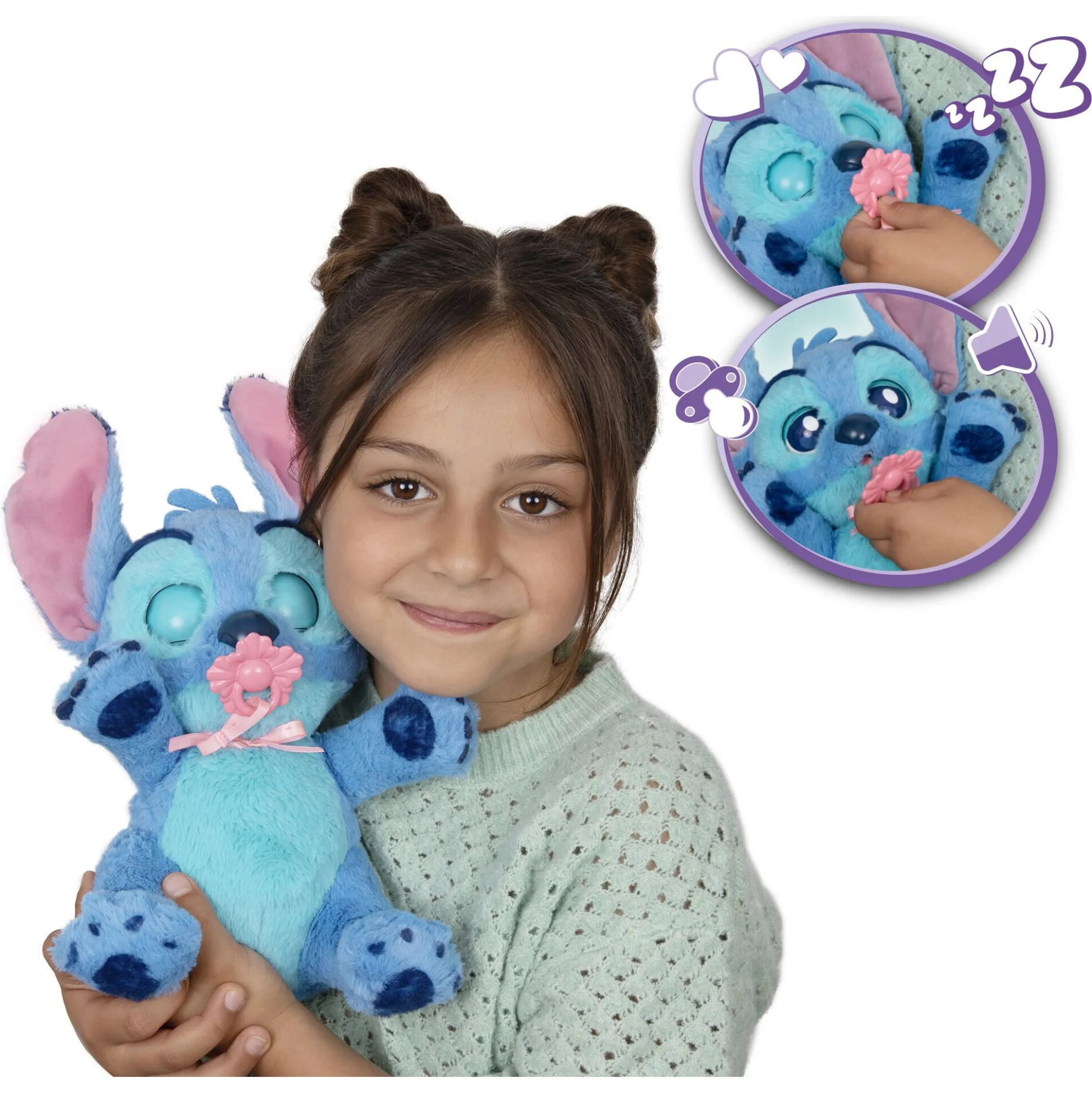 Baby Paws Stitch interaktiv bamse - 24 cm