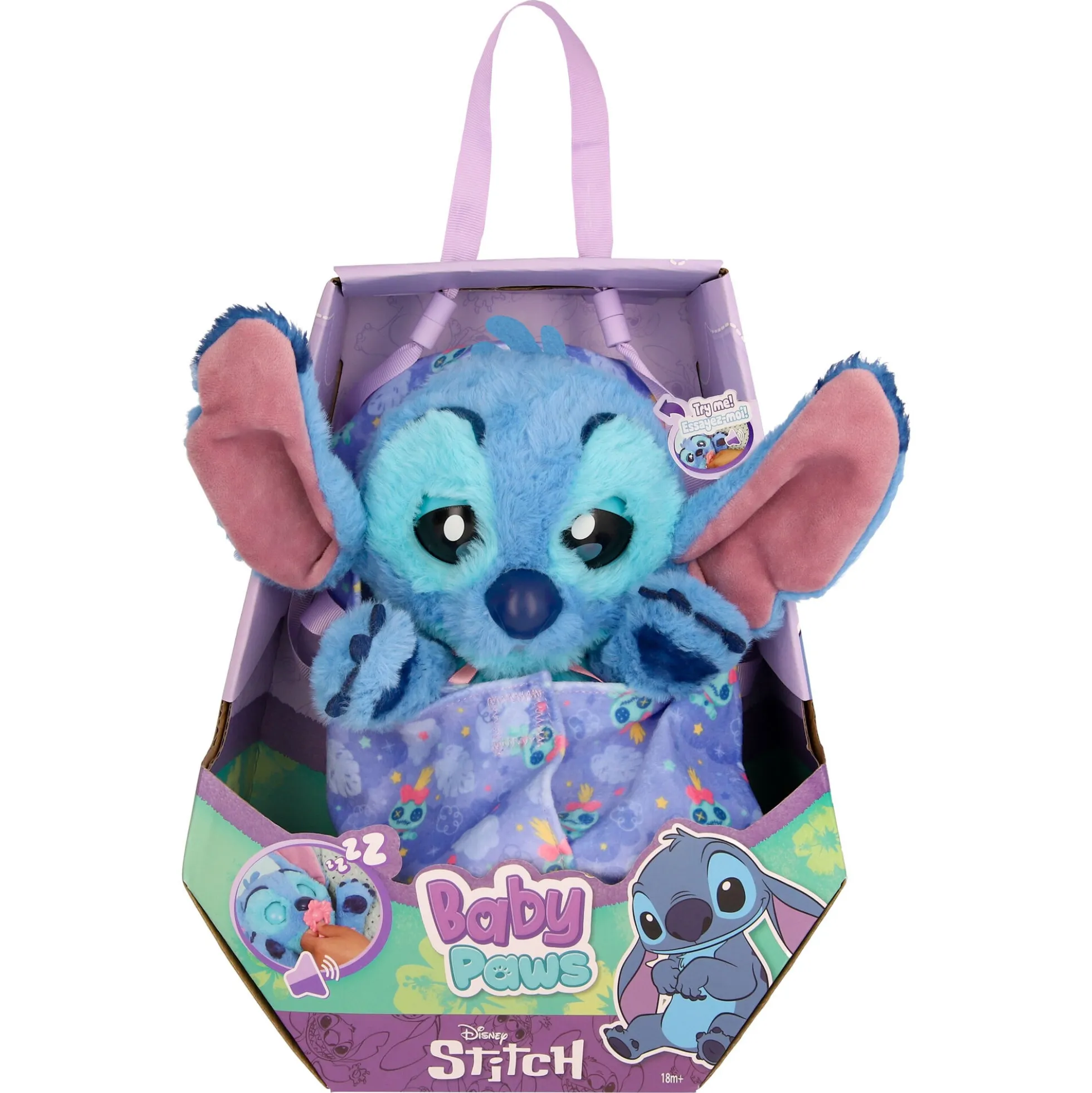 Baby Paws Stitch interaktiv bamse - 24 cm