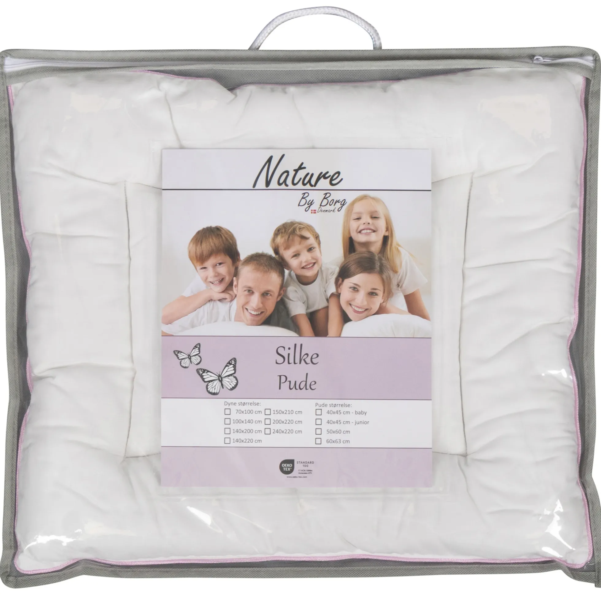 Babypude - Silkepude med 100% blødt bambusvår - 40x45 cm - Kvalitets hovedpude - Nature By Borg