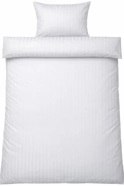 Baby sengetøj 70x100 cm - 100% bomuldssatin - Klassisk hvide striber