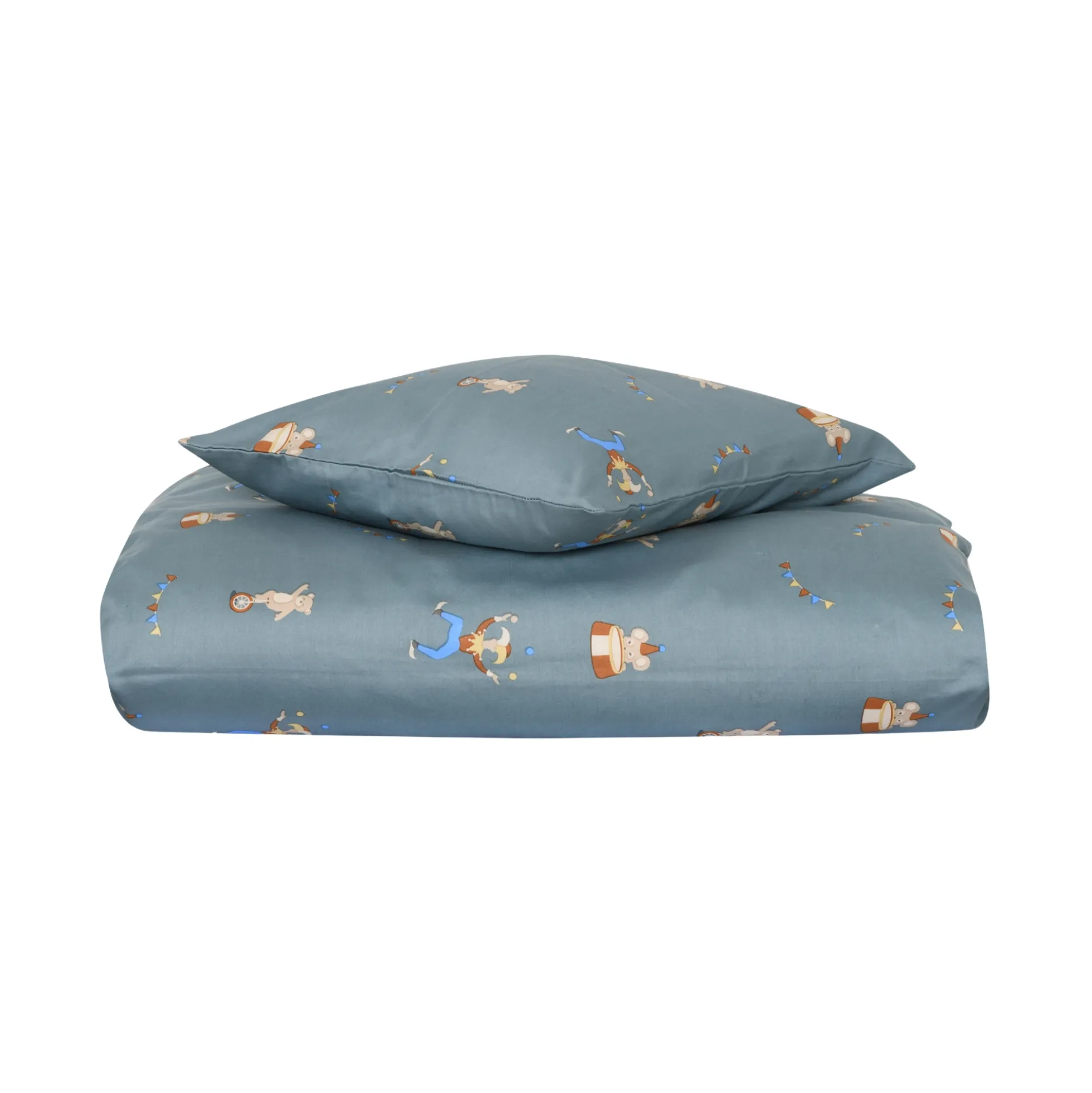 Baby sengetøj 70x100 cm - 100% økologisk bomuldssatin - Cirkusmotiv