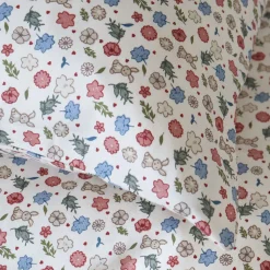 Baby sengetøj 70x100 cm - 100% økologisk bomuldssatin - Blomster