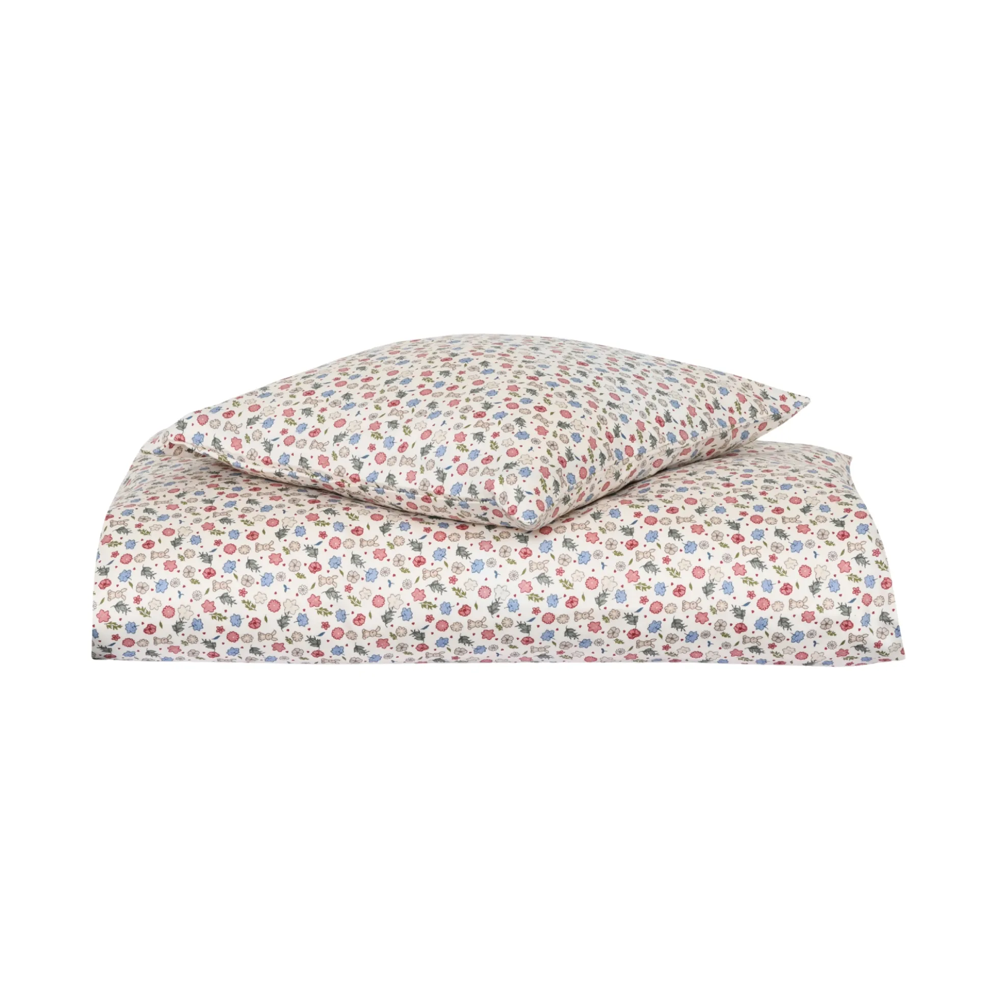 Baby sengetøj 70x100 cm - 100% økologisk bomuldssatin - Blomster