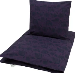 Baby sengetøj 70x100 cm - 100% økologisk bomuld - Lilla med skovprint