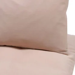 Baby sengetøj 70x100 cm - 100% økologisk bomuld - Ensfarvet - Rose Suger