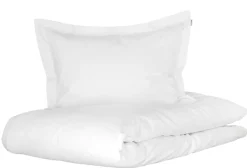 Baby sengetøj 70x100 cm - 100% økologisk bomuldssatin - Hvide jacquardvævet striber