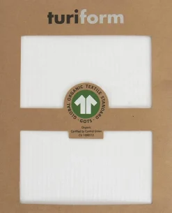 Baby sengetøj 70x100 cm - 100% økologisk bomuldssatin - Hvide jacquardvævet striber