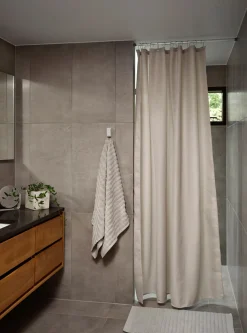Badeforhæng - 180x220 cm - Zone Denmark Lux - Jacquardvævet Soft Grey