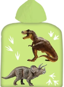 Badeponcho - Børnehåndklæde - Dinosaurus - 50x100 cm - 100% Bomuld