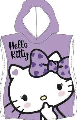 Badeponcho - Hello Kitty børneponcho - 50x115 cm - Let og hurtig tørrende poncho til børn