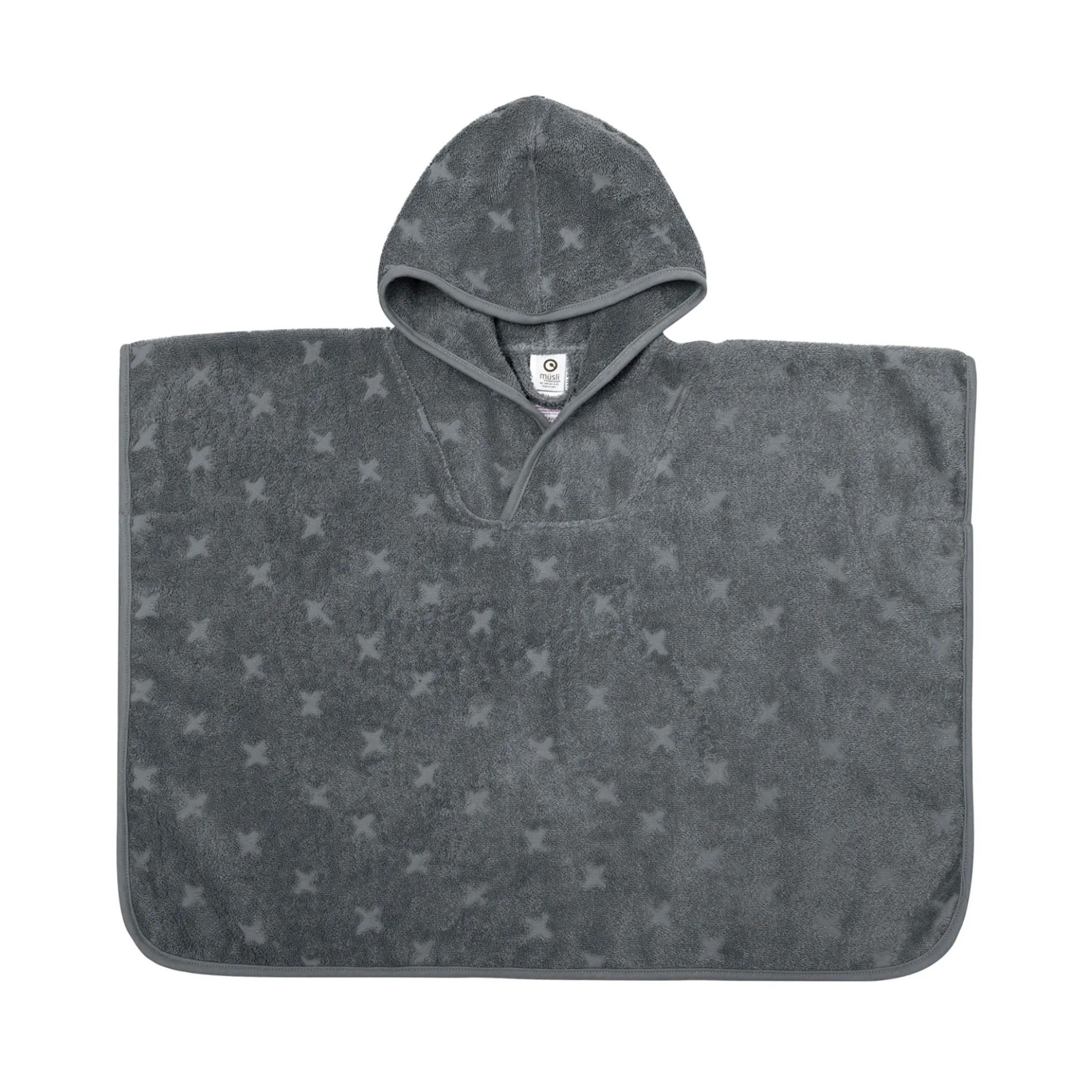 Badeponcho 2-4 år - 100% økologisk bomuld - Mørkeblå med stjerner - Müsli By Green Cotton