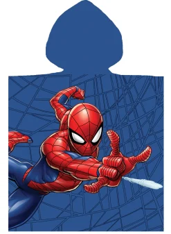 Badeponcho - Spiderman - 100% Bomulds børnehåndklæde - 50x100 cm -