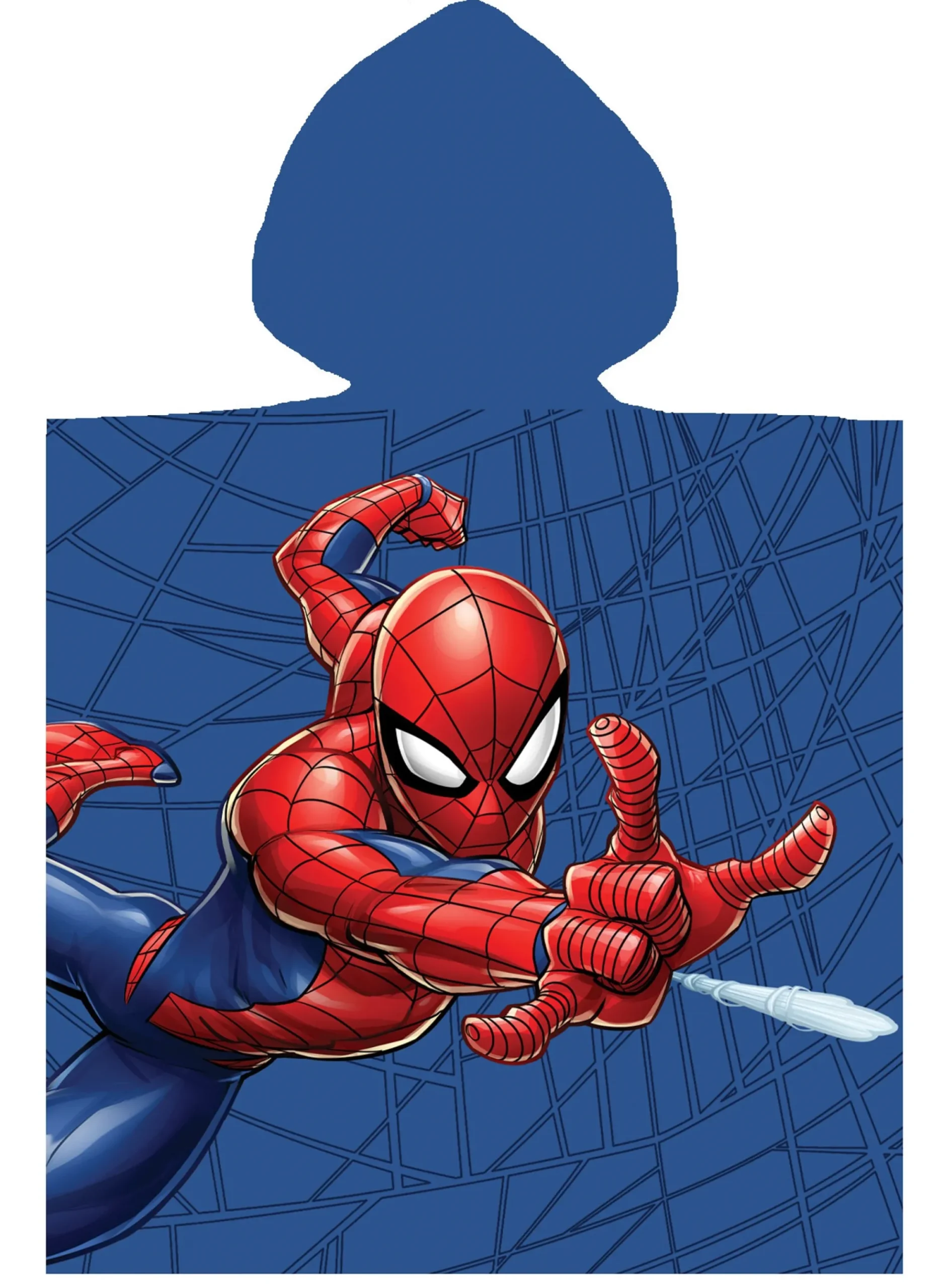 Badeponcho - Spiderman - 100% Bomulds børnehåndklæde - 50x100 cm -