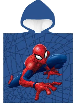 Badeponcho - Spiderman - 100% Bomulds børnehåndklæde - 50x100 cm -