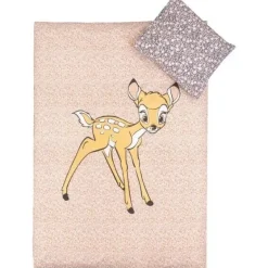 Bambi sengetøj - 100% bomuld - Junior sengetøj 100x140 cm - Blomster