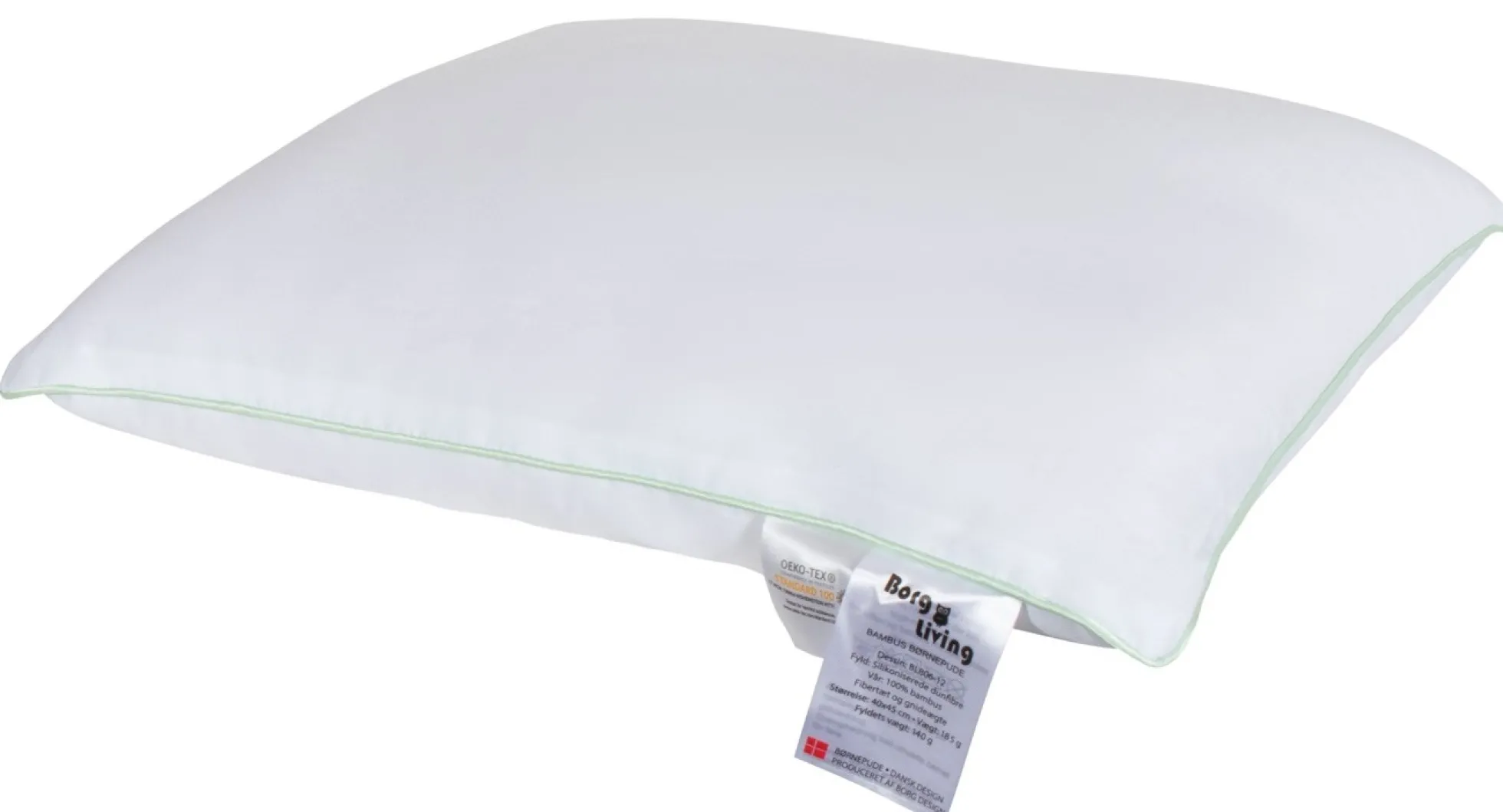 Bambus børnepude - Ekstra blød junior hovedpude - 40x45 cm - Borg Living