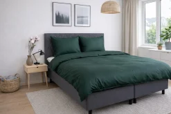 Bambus dobbelt sengetøj 200x200 cm - 100% bambus - Grøn
