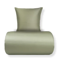 Bambus dobbelt sengetøj 200x220 cm - 100% bambus - Olivengrønt satinvævet