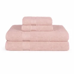 Bambus håndklæde - Badehåndklæde 70x140 cm - Bambus/bomuldsfrotté - Rosa