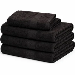 Bambus håndklæde - Gæstehåndklæde 40x60 cm - Bambus/bomuld - Sort