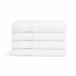 Bambus håndklæde - 50x100 cm - Bambus/bomuldsfrotté - Hvid