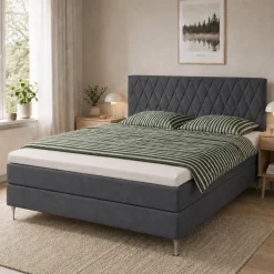 Bambus lagen - Kuvertlagen 180x200x8 cm - Lysegrå - 100% bambus - Lagen til topmadras
