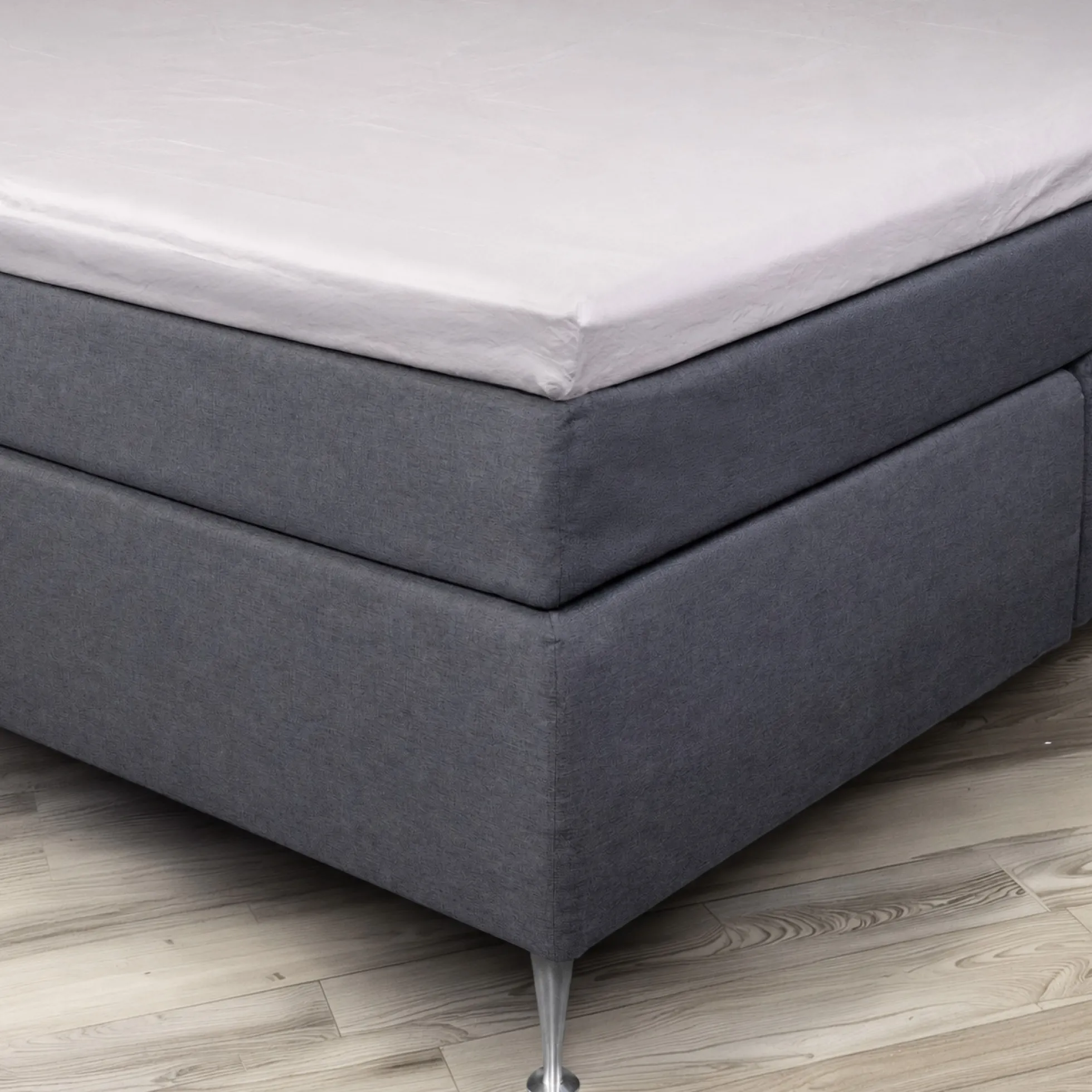 Bambus lagen - Kuvertlagen 180x200x8 cm - Lysegrå - 100% bambus - Lagen til topmadras