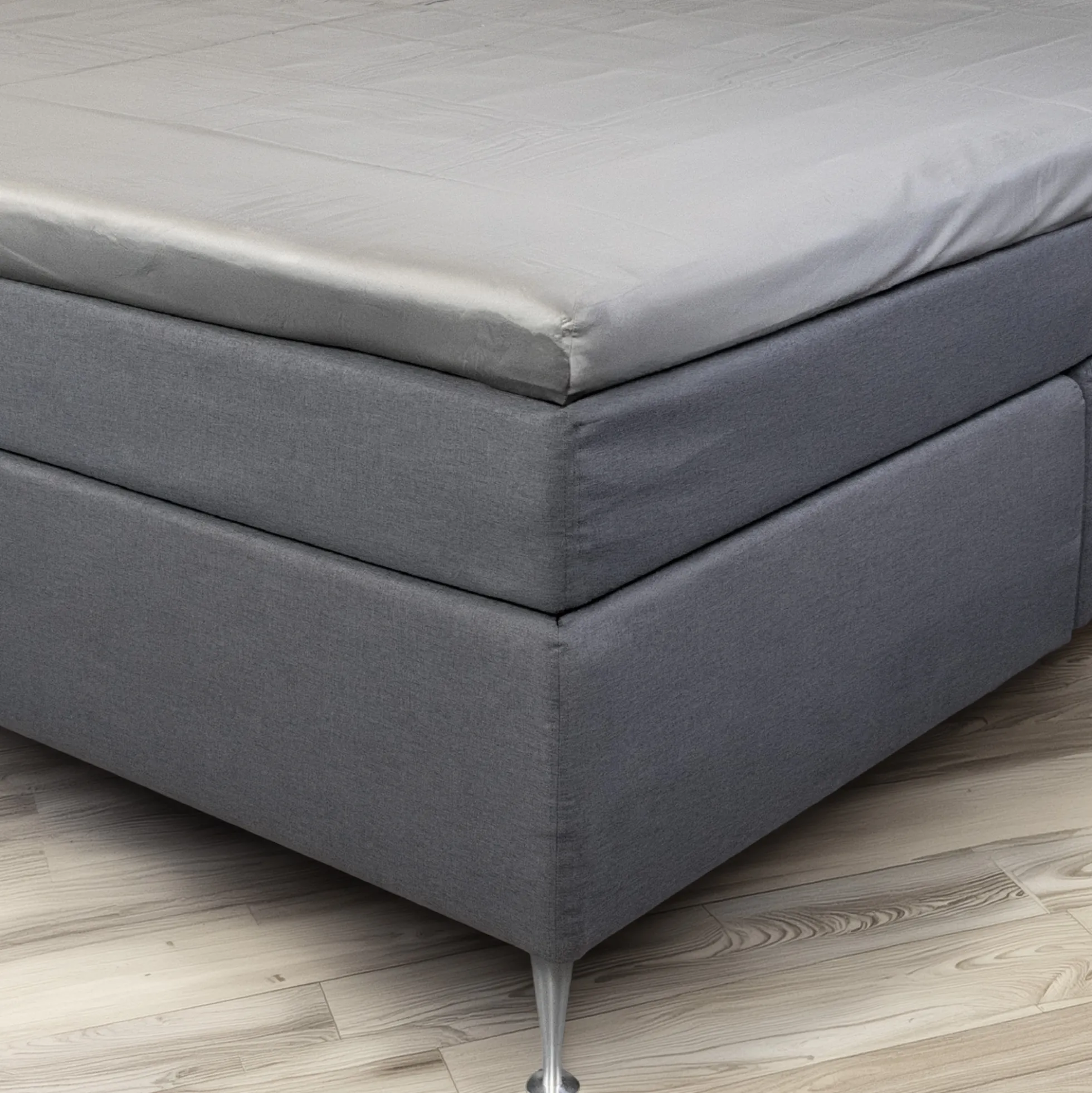 Bambus lagen - Kuvertlagen 180x200x8 cm - Lys grå - 100% bambus - Lagen til topmadras