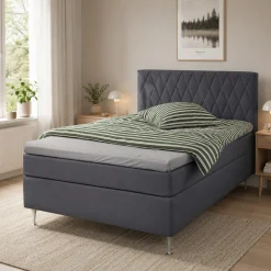 Bambus lagen - Kuvertlagen 160x200x8 cm - Lys grå - 100% bambus - Lagen til topmadras