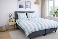 Bambus pudebetræk 60x63 cm - 100% bambus - Brede blå striber