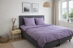 Bambus pudebetræk 60x63 cm - 100% bambus - Lilla satinvævet