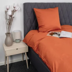 Bambus pudebetræk 60x63 cm - 100% bambus - Orange satinvævet