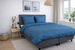 Bambus sengetøj 140x220 cm - 100% bambus - Blå