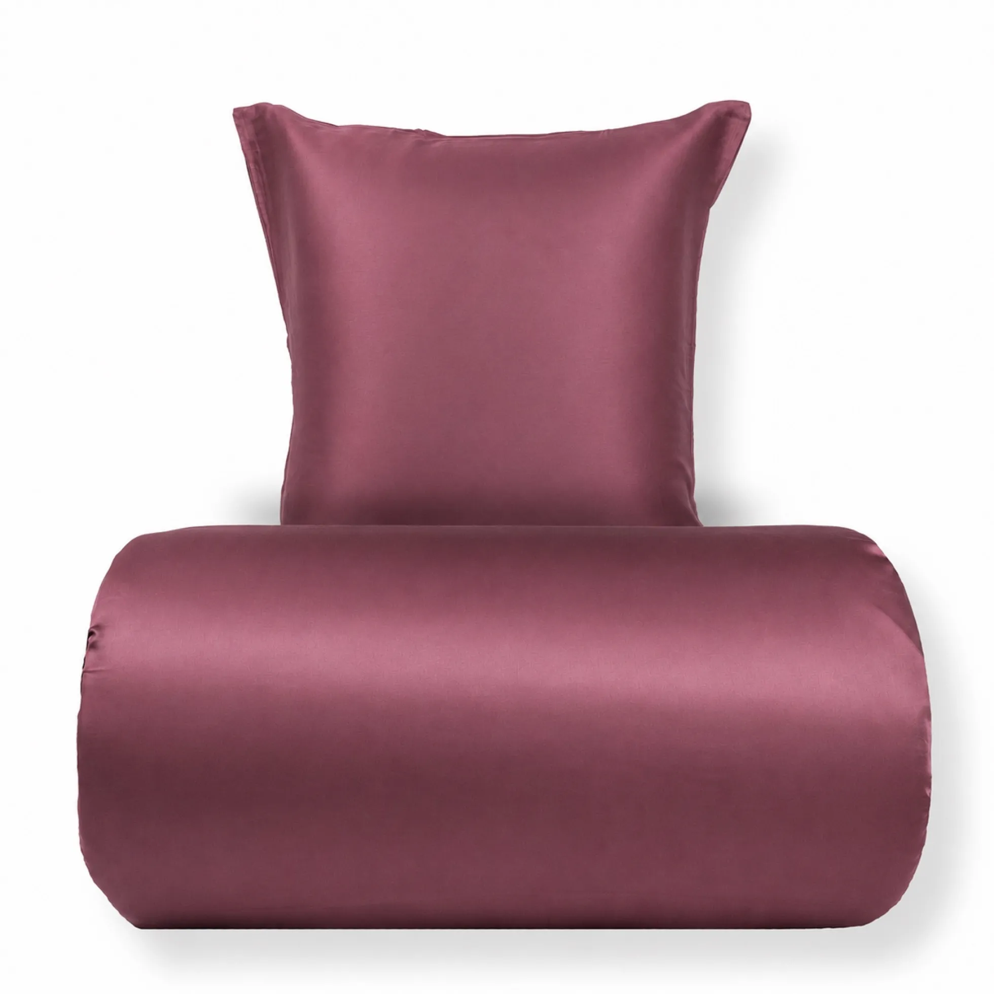Bambus sengetøj 140x220 cm - 100% bambus - Bordeaux satinvævet