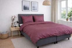 Bambus sengetøj 140x220 cm - 100% bambus - Bordeaux
