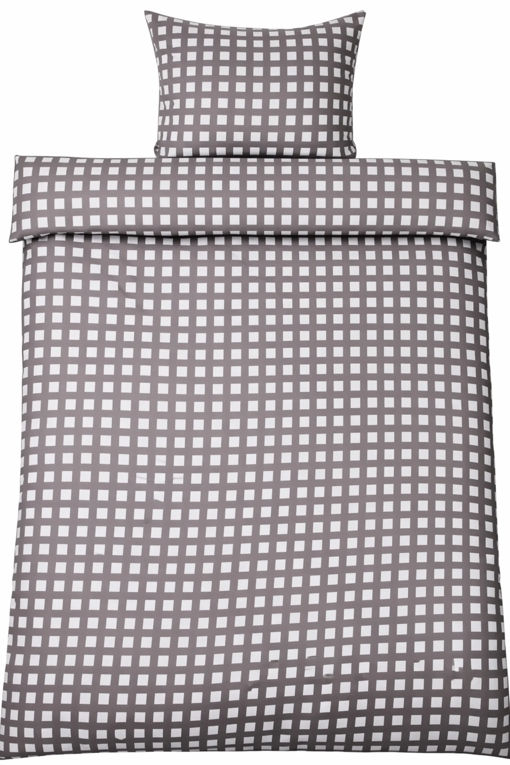 Bambus sengetøj 140x200 cm - 100% bambus - Grå ternet
